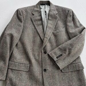 Brooks Brothers Blazer Mens 44 Plaid‎ Camel Hair Made USA Classic Sport Coat